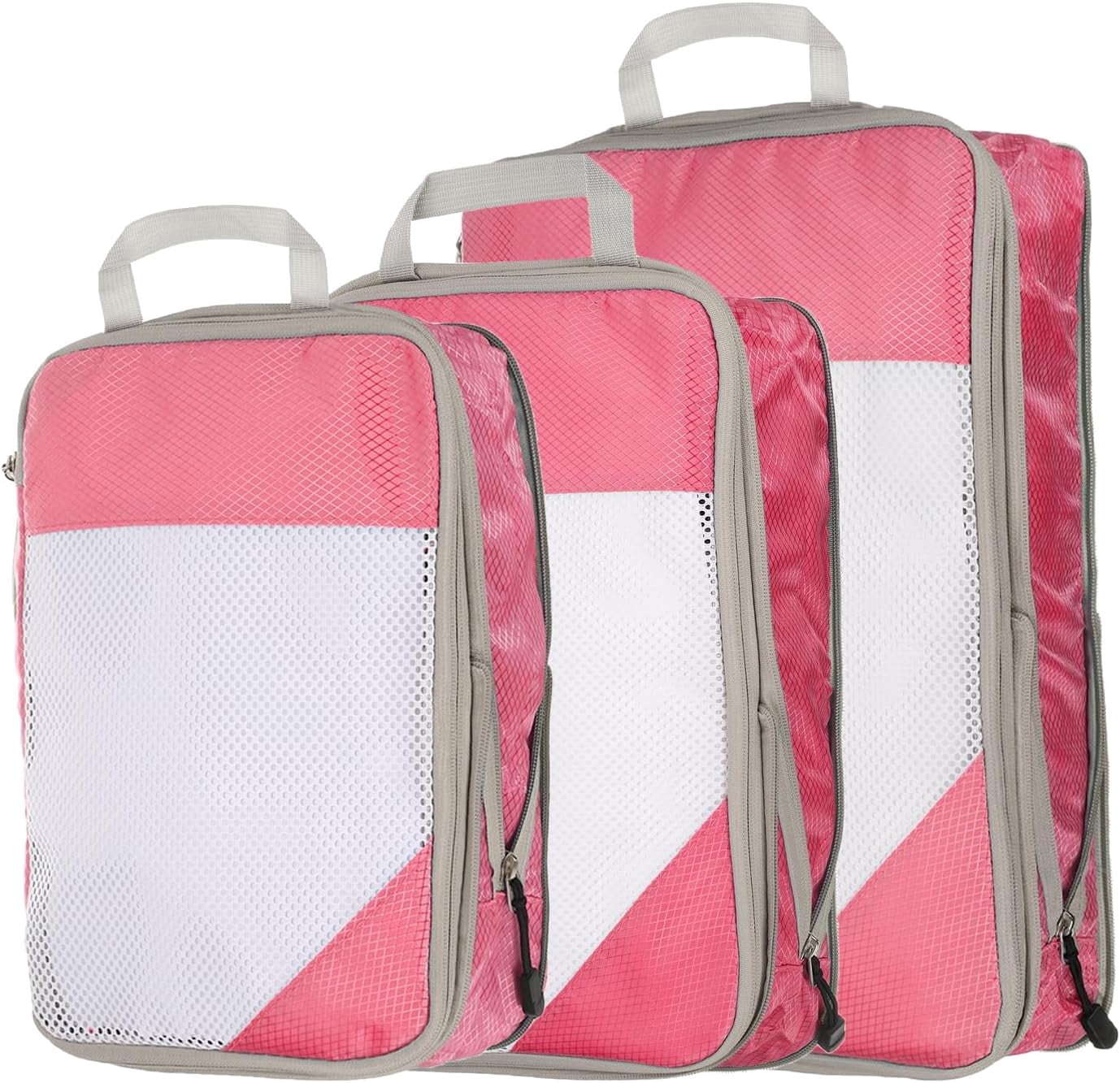 XiHAMA 3pcs Compression Packing Cube for Suitcases Lightweight Luggage Organizers Bag Travel Essentials Compression Bags for Carry on Suitcases