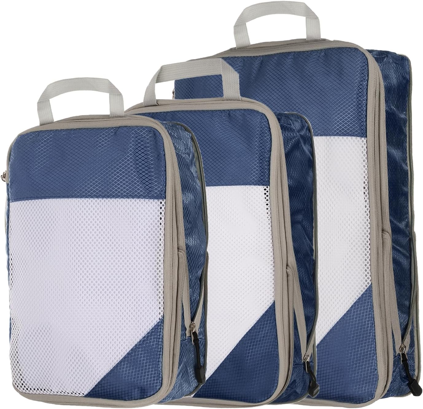 XiHAMA 3pcs Compression Packing Cube for Suitcases Lightweight Luggage Organizers Bag Travel Essentials Compression Bags for Carry on Suitcases