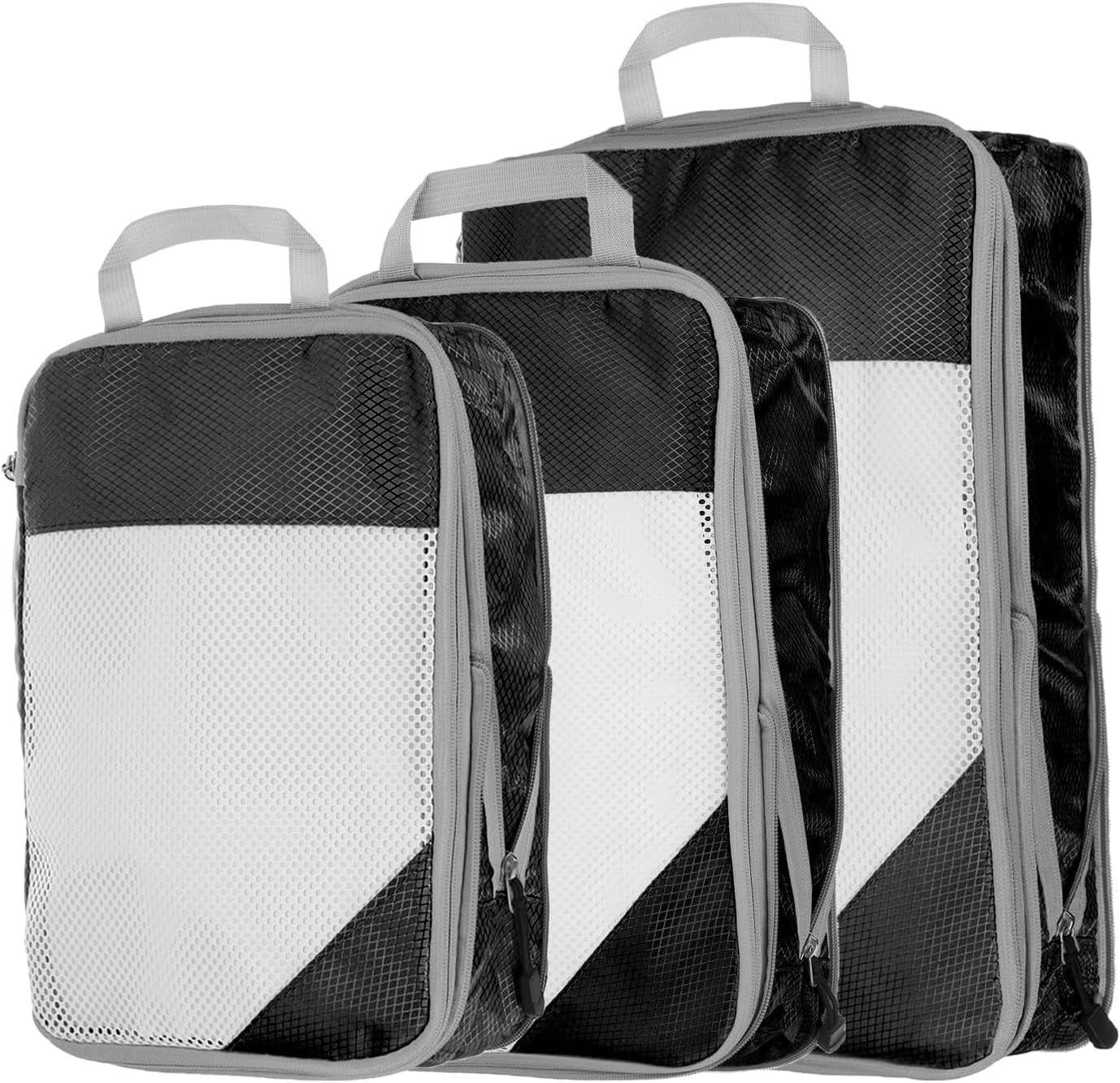 XiHAMA 3pcs Compression Packing Cube for Suitcases Lightweight Luggage Organizers Bag Travel Essentials Compression Bags for Carry on Suitcases