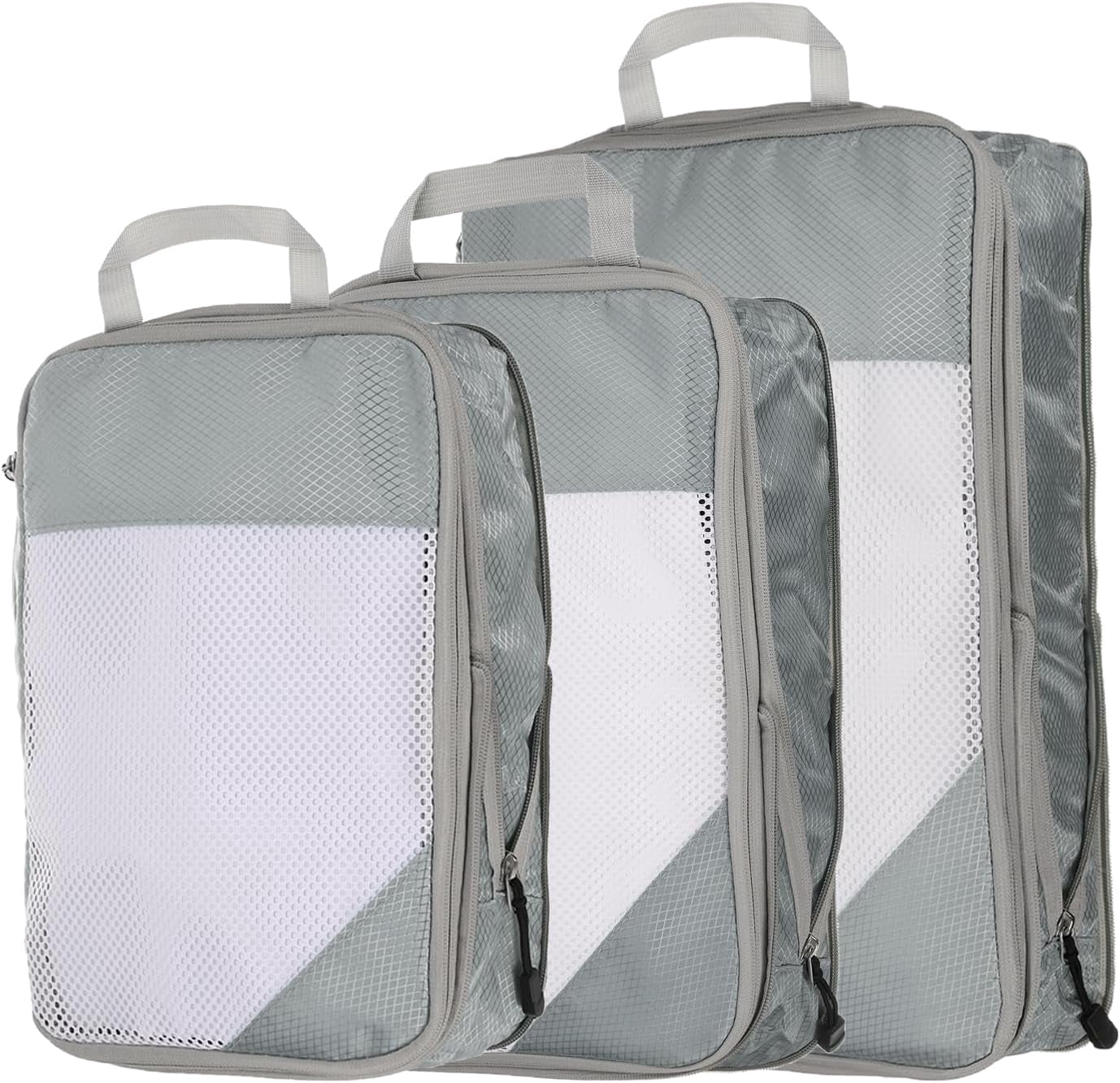 XiHAMA 3pcs Compression Packing Cube for Suitcases Lightweight Luggage Organizers Bag Travel Essentials Compression Bags for Carry on Suitcases