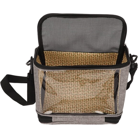 XiHAMA Bird Carrier Bag,Transparent Portable Lightweight Breathable Travel Cage Bird Travel Backpack for Small Birds Green Cheek Cockatiels (Grey)