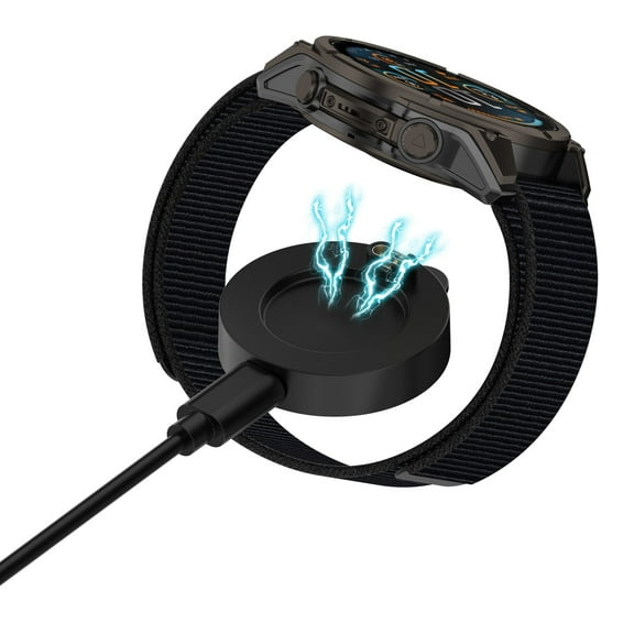 XiHAMA Charger Compatible with Garmin Venu X1/Venu/Venu Sq Music/Venu 2 etc Charging Stand Replacement USB Charger Cable Cord for Tactix Smartwatch Accessories (Black)