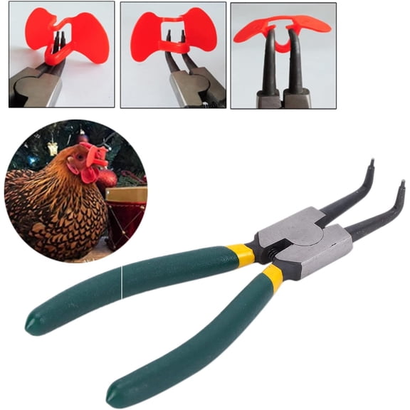 XiHAMA Chicken Eyeglass Plier, Chicken Peepers Eye Glasses Pheasant Poultry Blinders Antipecking Chicken Glass Pilers Tool