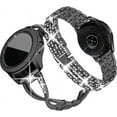 thumbnail image 1 of XiHAMA Compatible for Samsung Galaxy Watch 7/6/5/4 40mm 44mm/Galaxy Watch FE 2024/Galaxy 3 41mm/Galaxy Watch 42mm Band, 2 Pack 20mm Women Jewelry Bling Replacement Strap, 1 of 6