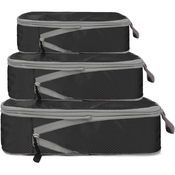 XiHAMA Compression Packing Cube Set for Carrying on Luggage Travel Packing Organizers with Laundry Bag for Backpack