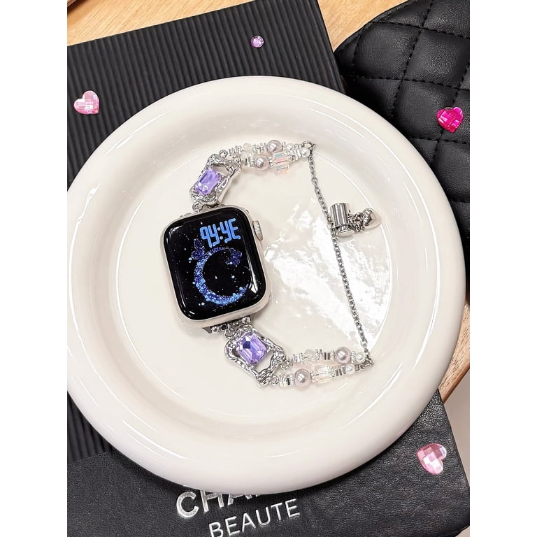 Luxury Bling Diamond Band for Apple Watch 38mm-49mm, Metal Bracelet Strap Bling Metal Watch Straps For Apple Watch Ultra Bands... From  main image 2