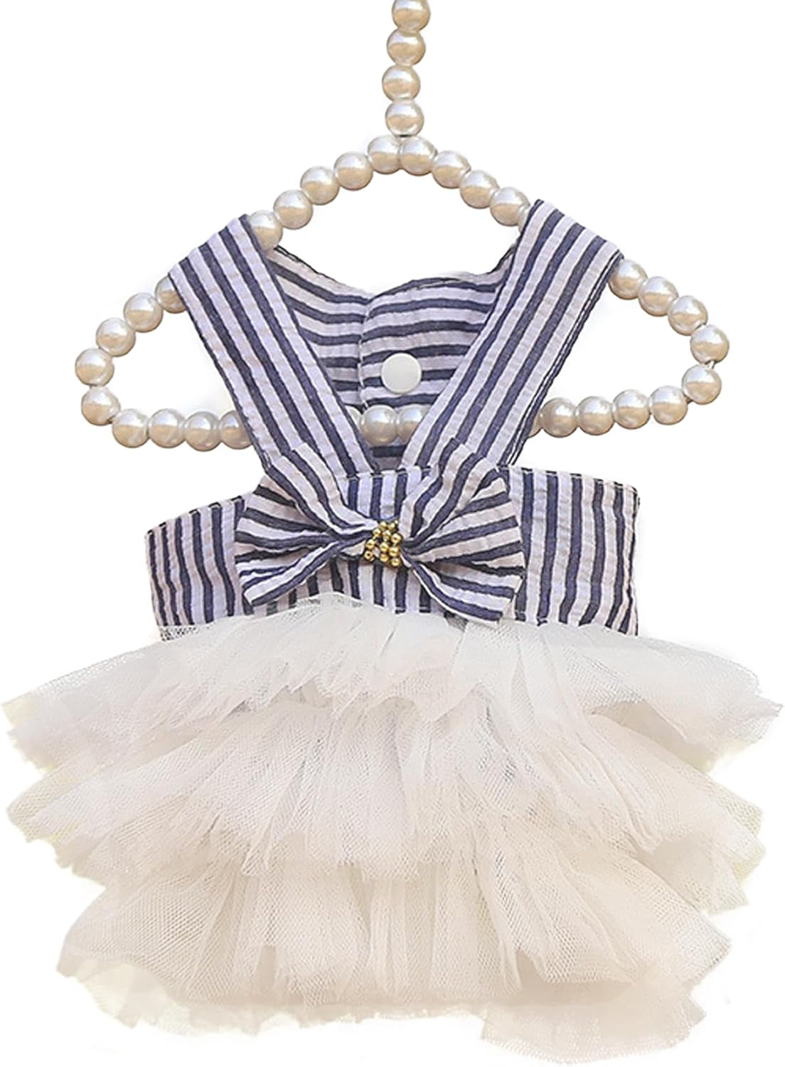 XiHAMA Dog Dresses, Fashion Pet Dog Clothes, Striped Mesh Puppy Dogs Princess Dresses