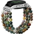 thumbnail image 1 of XiHAMA Natural Stone Bracelet Beaded Bands Compatible with Samsung-Galaxy Watch 4 Band/Watch 5 Band/Watch 6 Band 40mm 44mm, Elastic Band for Women, 1 of 7