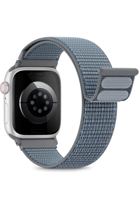 Nylon Loop Sport Band Compatible with Apple Watch Bands for Women Men 40mm 44mm 45mm 46mm 49mm 38mm 42mm, iWatch Wrist Straps for Ultra 2, SE, Series 10 9 8 7, Breathable Soft Band for Outdoor
