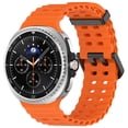 thumbnail image 1 of XiHAMA Ocean Silicone Sport Band - Compatible with Samsung Galaxy watch 8 Classic 46MM/Galaxy watch 8 40MM/44MM for Men Women, Breathable Soft Waterproof Strap, Ocean Silicone Sport Strap, 1 of 13