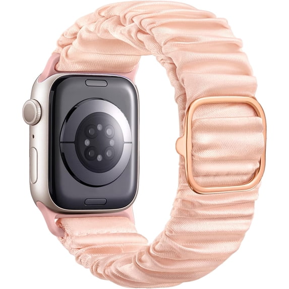 XiHAMA Scrunchie Bands Compatible with Apple Watch Bands Women 41mm 40mm 38mm 42mm 45mm 46mm, Stylish Stretchy Band Waterproof Elastic Solo Strap Wristband for iWatch SE Apple Watch Series10 9 876543