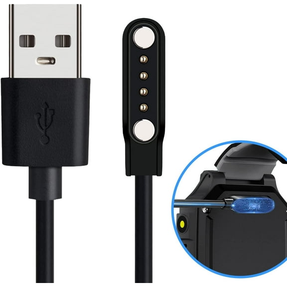 XiHAMA Smartwatch Magnet Suction Interface Charging Cable Waterproof IP67 Smart Watch Phone S7 S8 S9 S1 S2 S12 4G Smartwatch for 4-pin