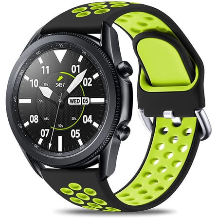 XiHAMA Sport Band Compatible with Galaxy Watch 3 45mm Band/Galaxy Watch 46mm Band/Gear S3 Frontier, 22mm Quick Release Silicone Breathable Watch Strap Accessories