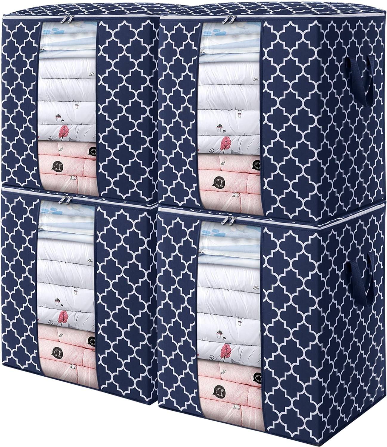XiHAMA Storage Bags [3 Pack/100L] Large Blanket Clothes Organization ...