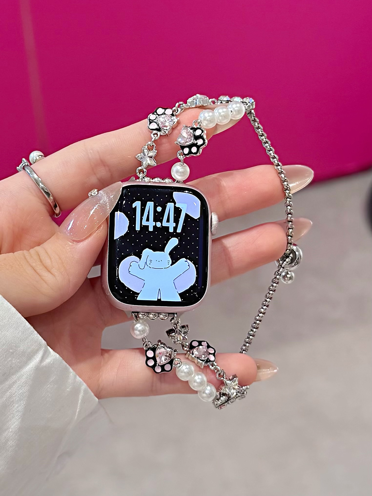 XiHAMA beaded Bracelet Band Compatible with Apple Watch 38mm 