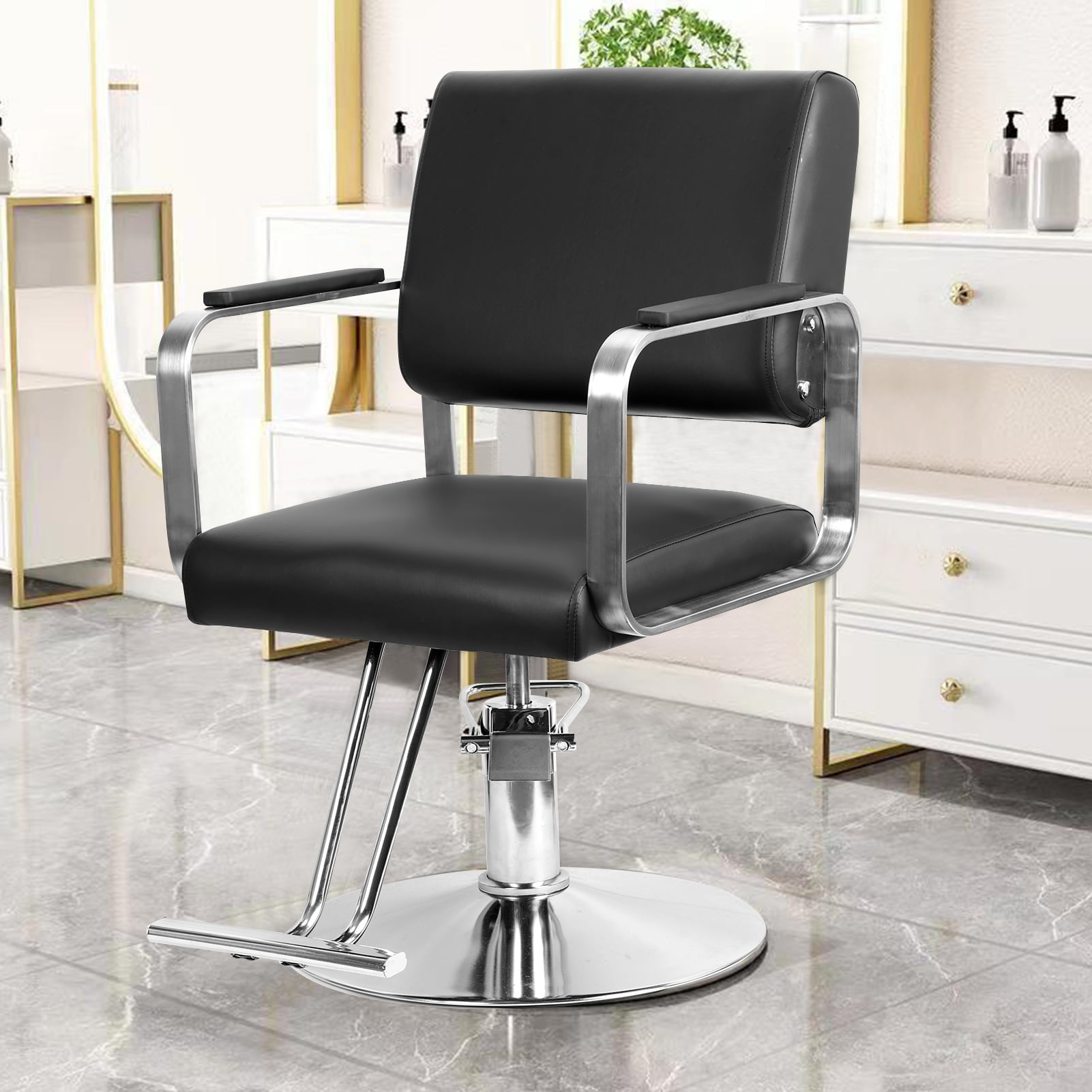 XiHe Hydraulic Barber Chair, Salon Barber Chair with Heavy Duty Hydraulic Pump, Spa Beauty Chair Equipment for Hair Stylist Women Man