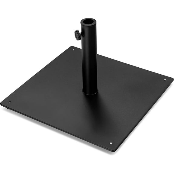 XiHuaZhaoChen 36LBS Square Umbrella Base, Heavy Duty Patio Umbrella Base Stand with 3 Adapters, 20”x20” Weighted Outdoor Umbrella Stand with Adjustable Foot, Suitable for Backyard, Deck, Poolside