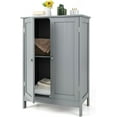 thumbnail image 1 of XiHuaZhaoChen Bathroom Floor Cabinet, Wooden Storage Cabinet with Double Doors, Suitable for Bathroom, Living Room, Entryway, 23.5 x 14 x 34 inches (Grey), 1 of 9