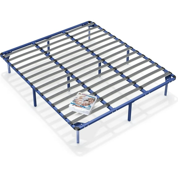 XiHuaZhaoChen Bed Frame King Size Platform Heavy Duty Synthetic Slat Support Mattress Foundation,14 Inch Height No Box Spring Needed Support 1000 LB