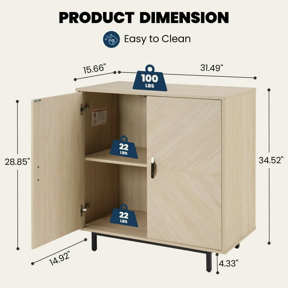 XiHuaZhaoChen Coffee Bar Cabinet, Kitchen Storage Cabinet, Modern Farmhouse Buffet Sideboard with Drawer and Adjustable Shelf, Barn Door Accent Cabinets for Kitchen, Dining Room, Entryway,Yellow