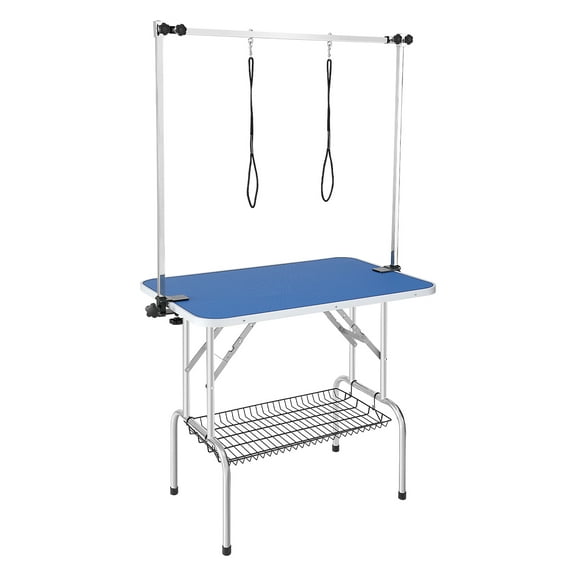 XiHuaZhaoChen Dog Grooming Table Foldable Home Pet Bathing Station with Adjustable Height Portable Drying Table with Arm Noose for Medium Small Dogs,36inch Armsx2