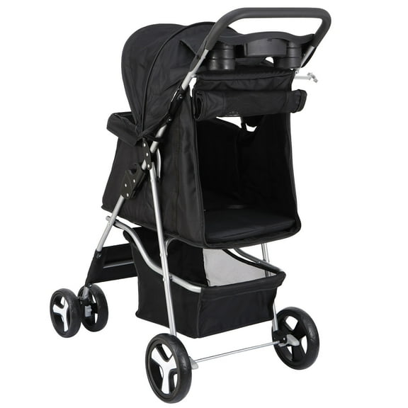 XiHuaZhaoChen Foldable Pet Stroller with Weather Cover,  Pet Strolling Cart for Small/Medium Dogs and Cats with Storage Basket and Cup Holder,4 Wheels Pet Stroller
