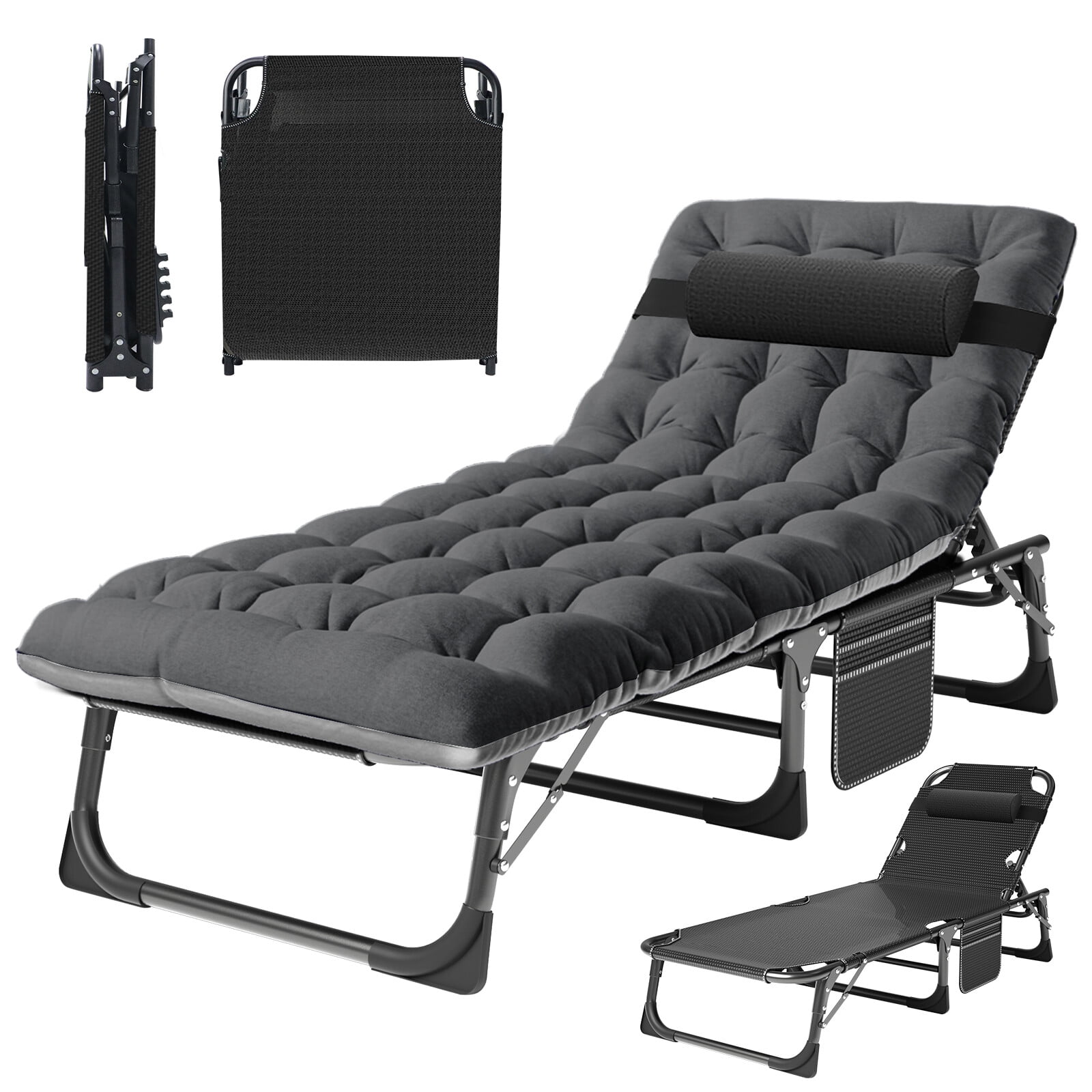 GVDV Multi-Position Folding Camping Cot – Oversized Lounge Bed
