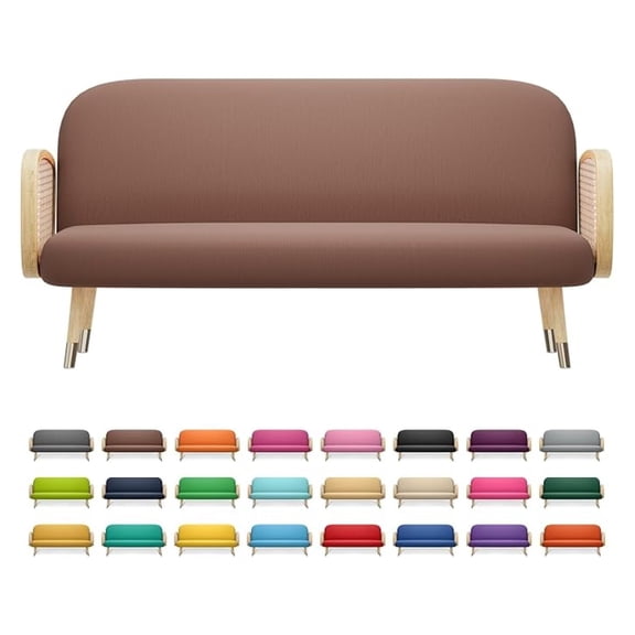 XiHuaZhaoChen Futon Cover Slipcover Armless Sofa Cover Furniture Protector Without Armrests Slipcover Soft with Elastic Bottom Queen Size 60"x80"x6" Coffee