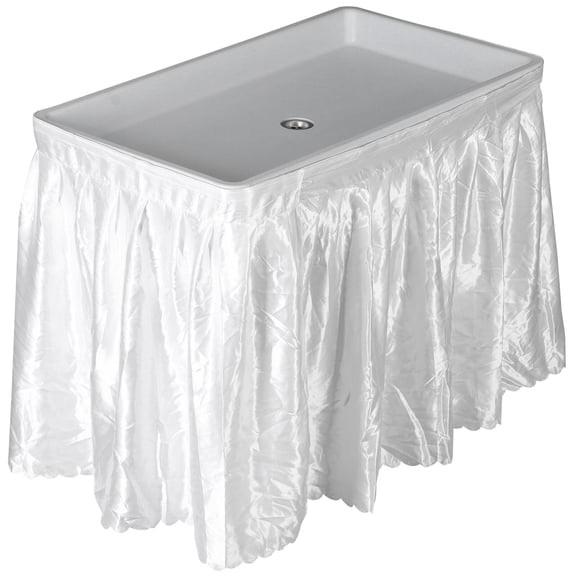 XiHuaZhaoChen Ice Cooler Table, Folding Buffet Cold Food Keeper w/Removable Matching Skirt & Drain Plug, Portable Patio Outdoor Chilling Table, Cooler Server for Party, Picnic, Camping, Wedding, BBQ