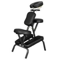 XiHuaZhaoChen Portable Massage Chair, Tattoo Spa Therapy Chair, Adjustable, Black, PU Leather, Aluminum, Modern Style,Black