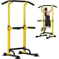 thumbnail image 1 of XiHuaZhaoChen Power Tower Pull Up Dip Station Multi-Function Fitness Equipment for Strength Training Adjustable Height Dip Stand for Home Gym.Yellow, 1 of 11