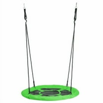 XiHuaZhaoChen Saucer Tree Swing for Kids,Waterproof with Tree Hanging Straps, Steel Frame and Adjustable Ropes Great for Playground Swing, Backyard and Playroom,Green
