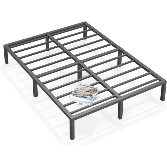 XiHuaZhaoChen Twin Size Steel Bed Frame Platform Heavy Duty Mattress Foundation,14 Inch Height No Box Spring Needed (Mattress Anti Slip Stopper Included)