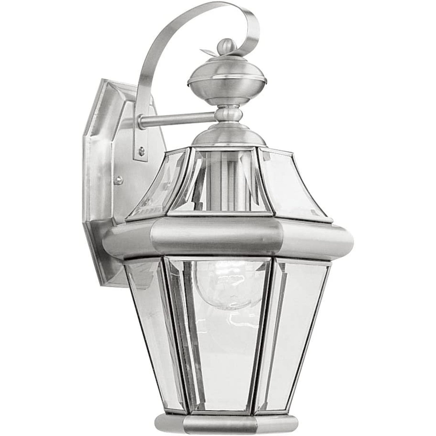 XiKe 216191 Outdoor Wall Lantern with Clear Beveled Glass Shades