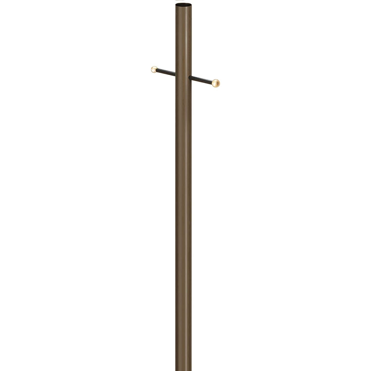 XiKe SP7BZ 7' Outdoor Direct Burial Lamp Post with Cross Arm, Fits