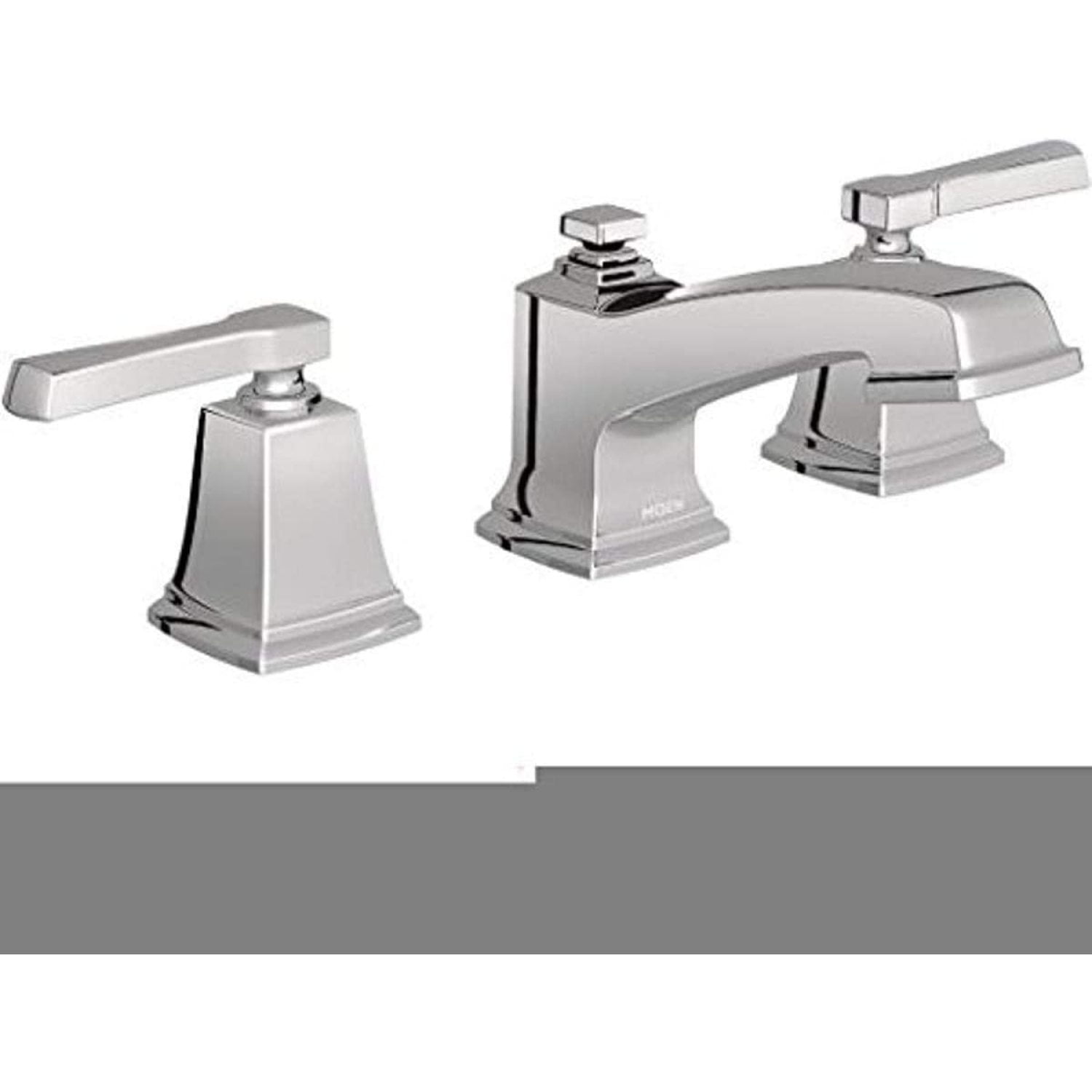 Modern Distressed Bronze Widespread Bathroom Faucet with Chrome Finish