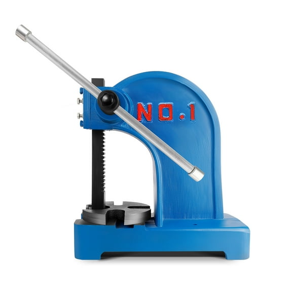 XiMeijiun Press, Manual Press, Small Desktop Press With Manual Trigger, Cast Iron Desktop Press For Bending And Stamping (Blue)
