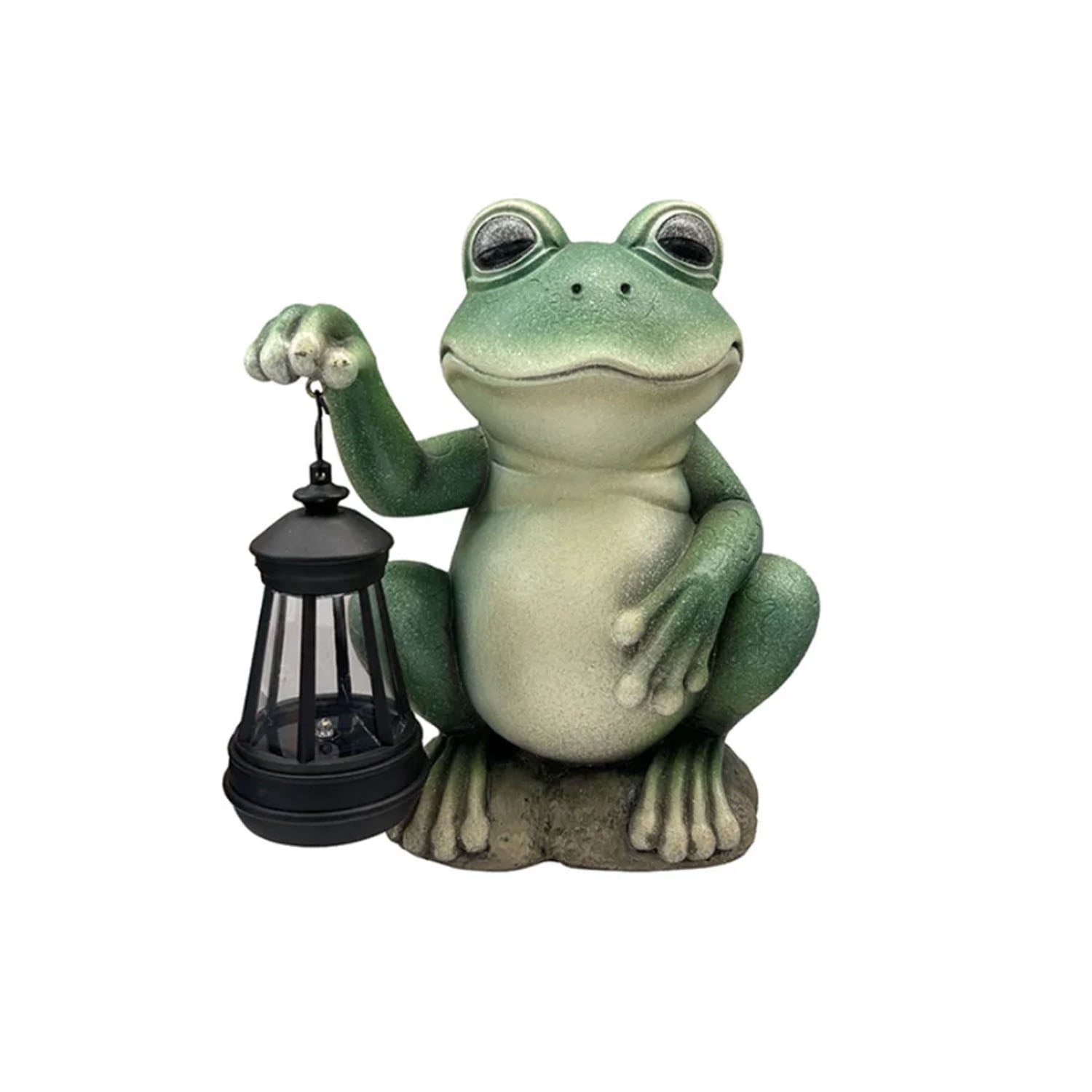 XiNCC Solar Garden Statue Outdoor Decor Frog Garden Ornament—Patio, Balcony, Backyard, Lawn Decor Frog Figurine with LED Lights—Unique Birthday or Housewarming Gift for Women, Moms, Dads