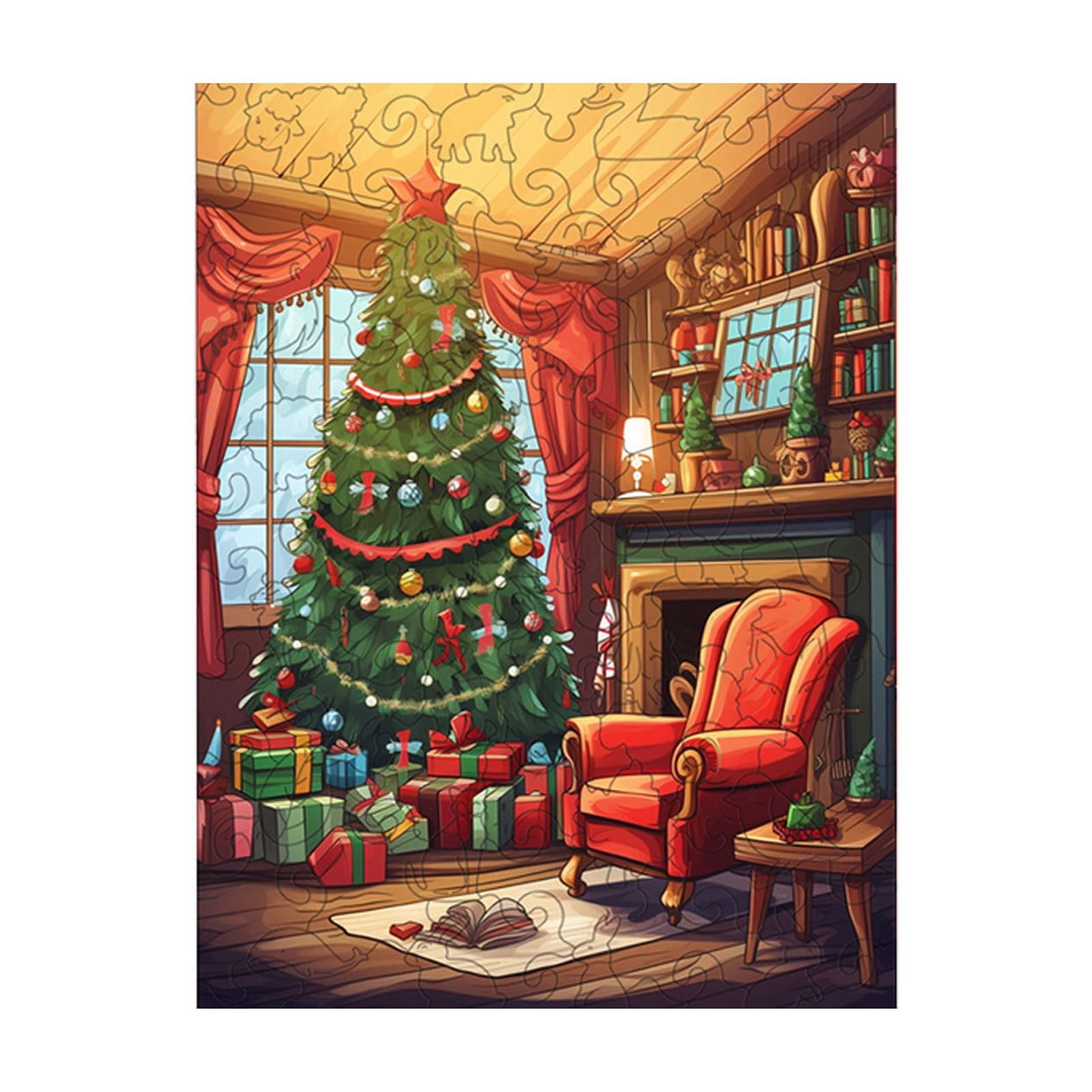 XiYin Popular Christmas Wooden Puzzle Bird Shaped Anicorporeal Mal Shaped Wooden Adult Toy Flat