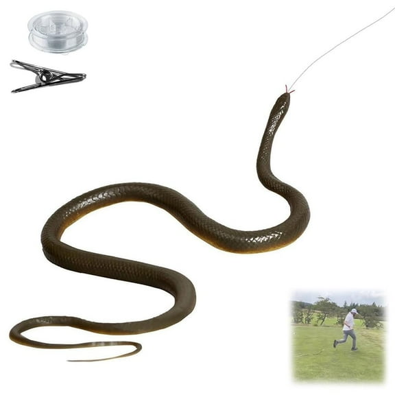 XiYin Snake Prank with String Clip - Clip on Snake Prank, 2024 Most Interesting Snake on a String Prank That Chase People, DIY Golf Snake Prank, Unlimited Happiness, Snake Prank Never Gets Old