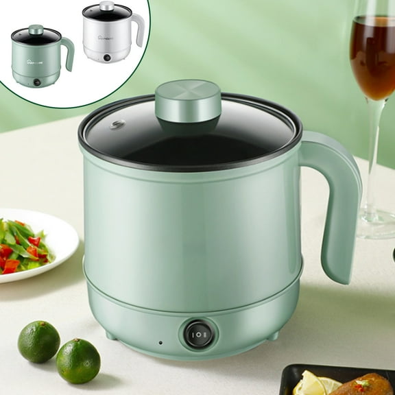 XiYing 1.7L Electric Hot Pot, 300W & 600W Dual Power Settings, Non-Stick Mini Cooker for Noodles, Soup, Shabu Shabu, Portable for Dorm, Office, Travel, 110V, 16X17.5Cm, 1 Piece
