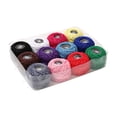 thumbnail image 1 of XiYing 10, 12, 16 Color Artificial Silk Embroidery Thread Set, Lace & Cross Stitch Thread, Hand Sewing, Crafting Supplies, 16 Spools, 1 of 8