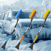 XiYing 2-In-1 Detachable Car Snow Brush and Ice Scraper, Extendable 37-Inch Handle with Foam Grip for Suv Truck Windshield Winter Snow Removal, 1-Pack