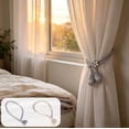 thumbnail image 1 of XiYing 2 Pack Adjustable Window Curtain Tiebacks | Cotton Rope Drape Holdbacks | Door Curtain Holder for Living Room Bedroom Kitchen | Linen Fabric Tie Backs for Home Window Decoration, 1 of 7