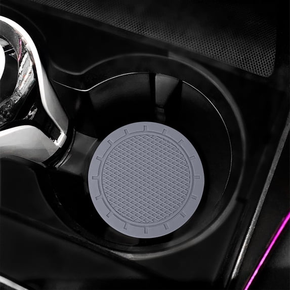 XiYing 2-Piece Car Cup Holder Mats, Rubber Heat Insulation Liners, Waterproof Non-Slip Coasters for Vehicle Interior, Set Of 2