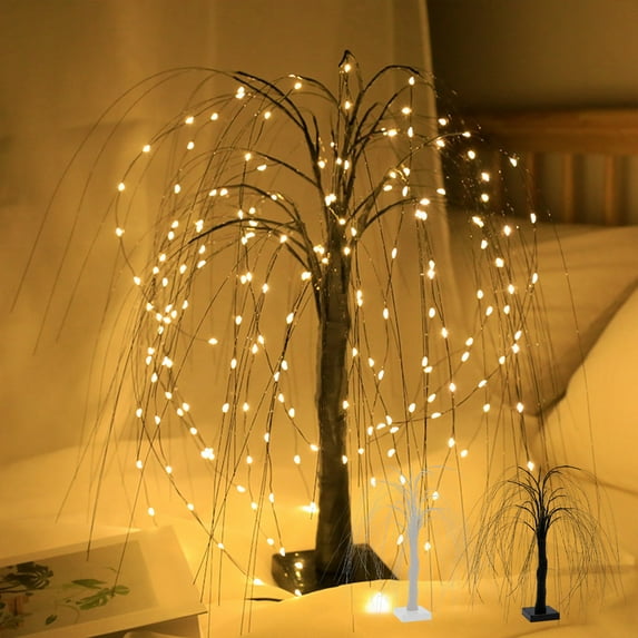 XiYing 20-Inch Led Light-Up Tree with 60 Lights, 8 Lighting Modes, Usb/Battery Powered, Flexible Branches for Indoor Outdoor Holiday Party Decoration, 1 Tree