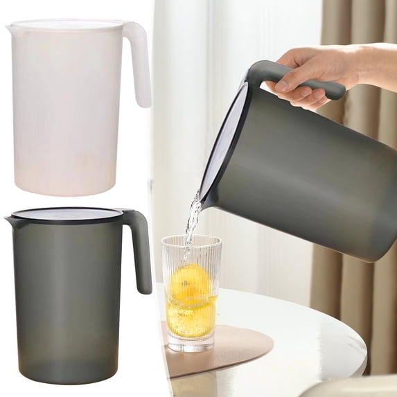 XiYing 2L Large Capacity Plastic Pitcher for Tea, Fruit Water, and Beverages, Heat-Resistant, Wide Mouth, Easy To Clean, for Kitchen and Gatherings