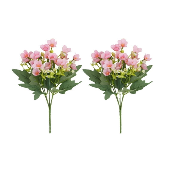 XiYing 2Pcs Artificial Cherry Blossom Flowers, Realistic Fake Floral Stems for Home Decor, Wedding Centerpieces, No Maintenance Required