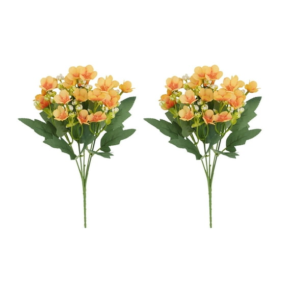XiYing 2Pcs Artificial Cherry Blossom Flowers, Realistic Fake Floral Stems for Home Decor, Wedding Centerpieces, No Maintenance Required