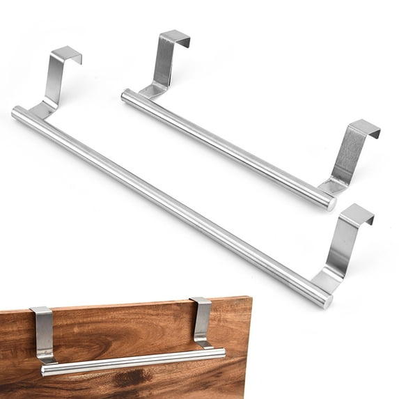 XiYing 304 Stainless Steel Perforation Hanging Towel Rack No Drill Magnetic Towel Bar for Cabinet Door Heavy Duty Towel Rack for Kitchen Bathroom 12 Inch